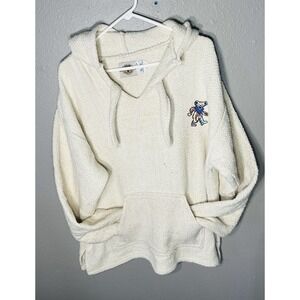 GRATEFUL DEAD Earth Ragz Hoodie 28in Pit To Pit Dancing Bear Front & Back Rug D1